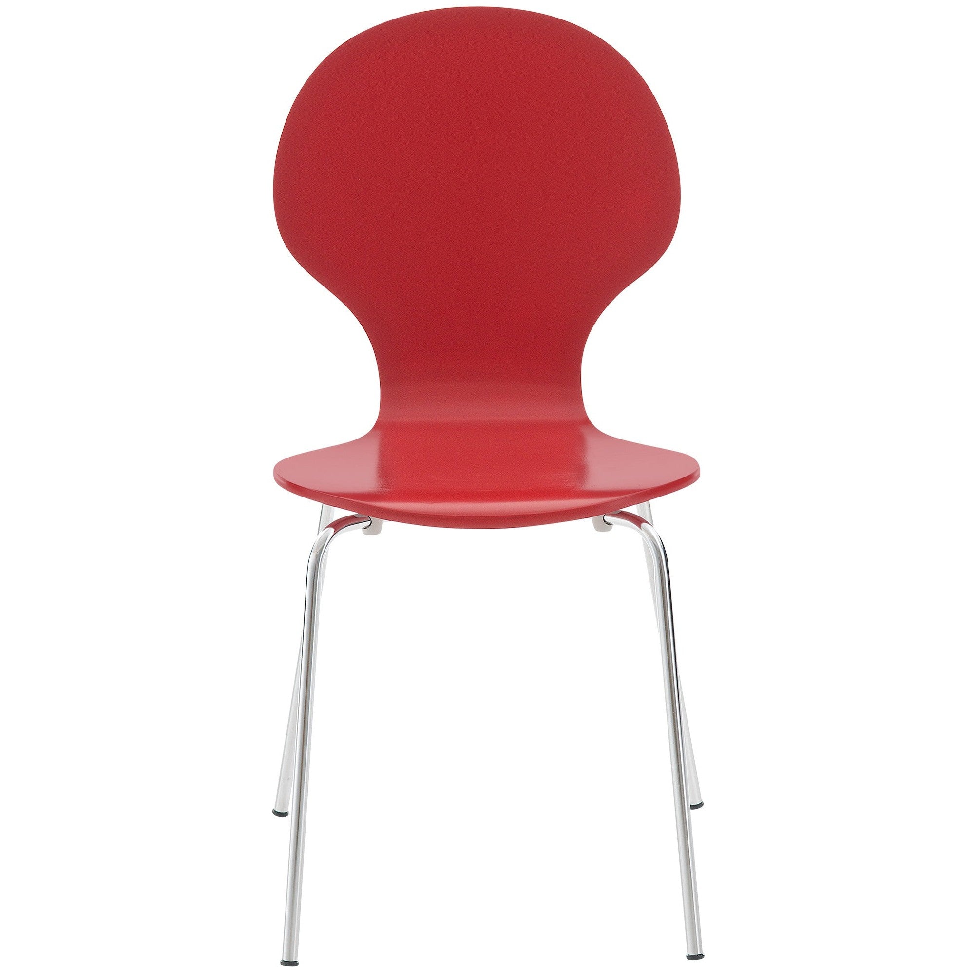 Set di 2 sedie da riunioni Diego in rosso, design classico e impilabile, perfette per uffici e eventi.