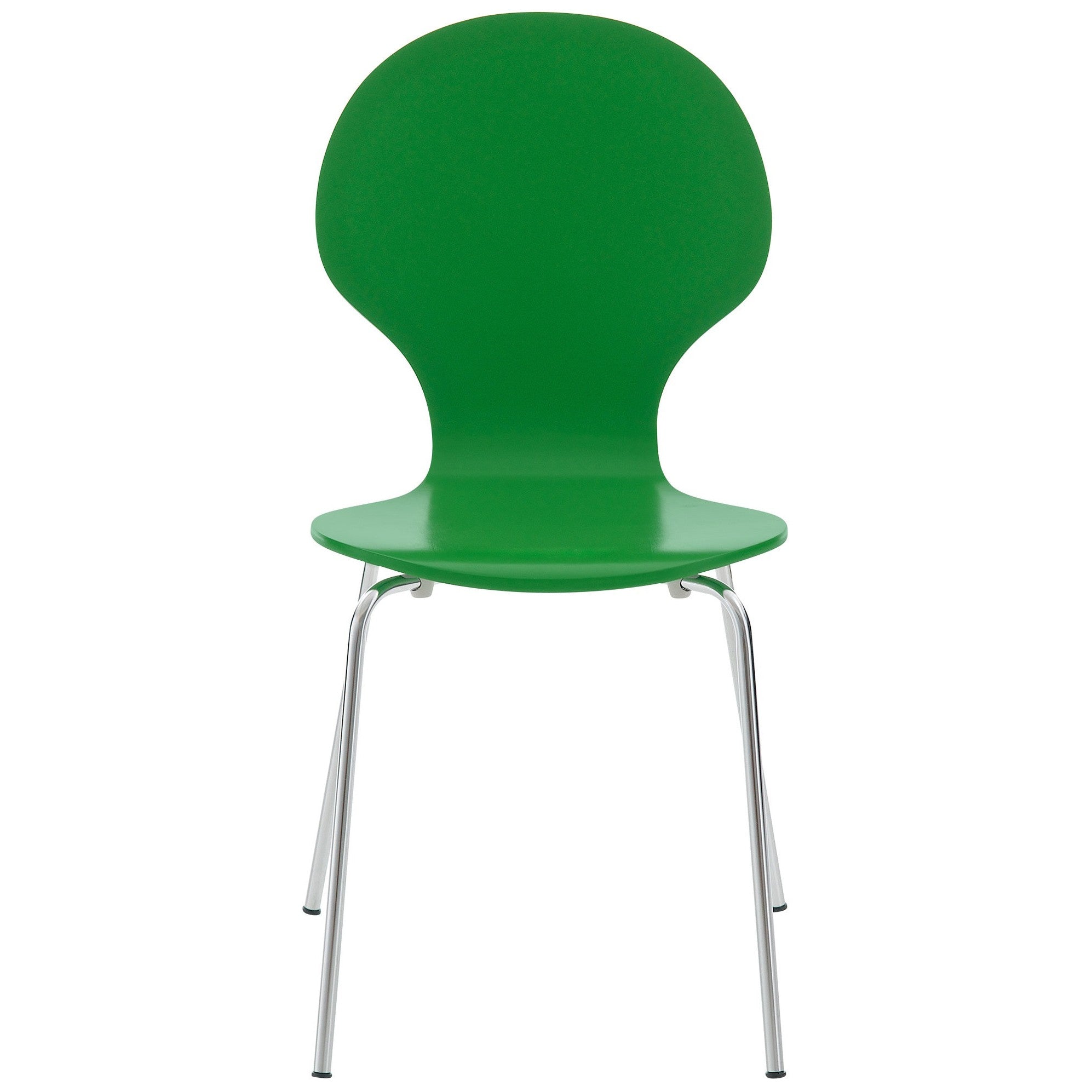 Set di 2 sedie da riunioni Diego in verde, impilabili e dal design classico, ideali per ogni occasione.