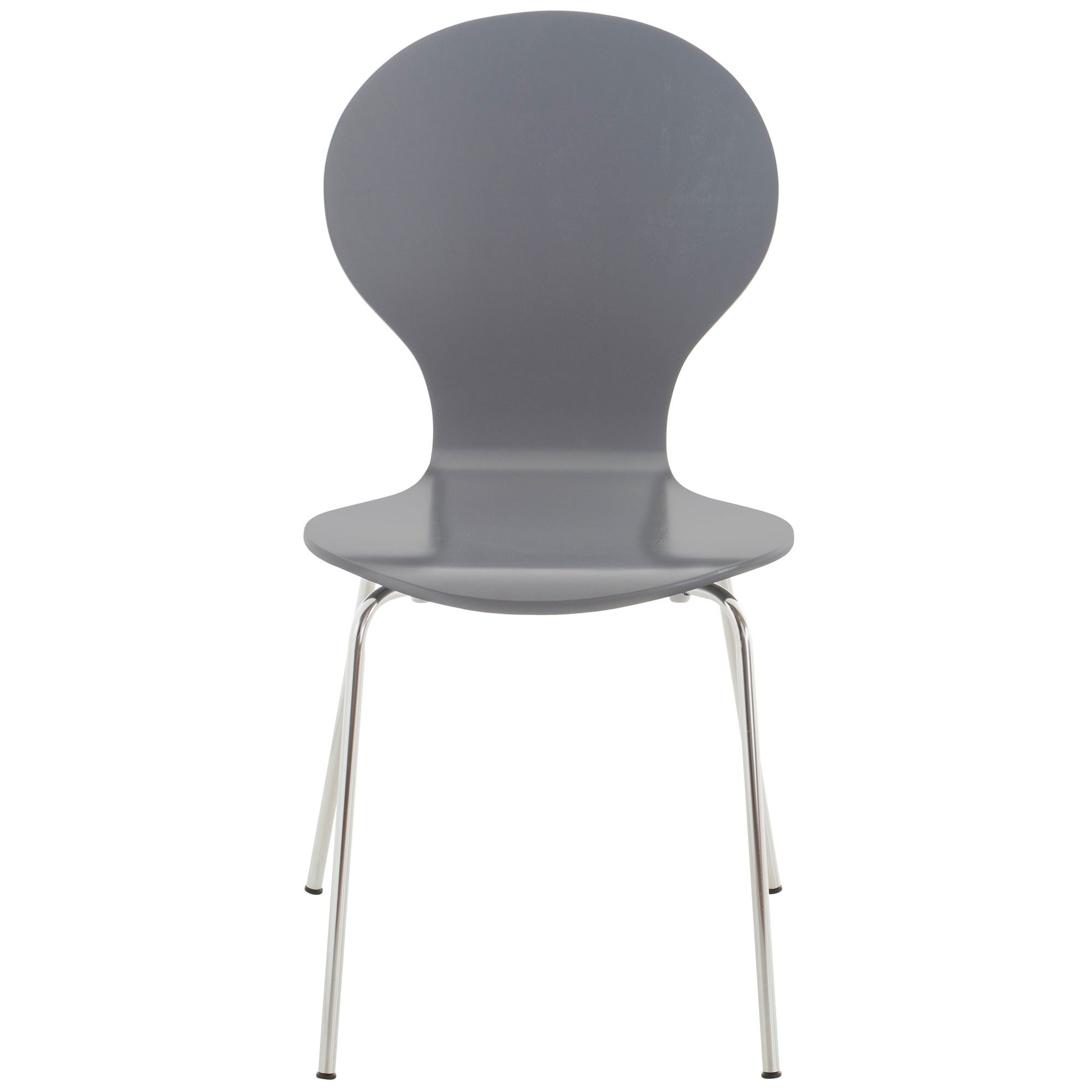 Set di 2 sedie da riunioni impilabili Diego in grigio, design classico ideale per uffici e spazi di lavoro.