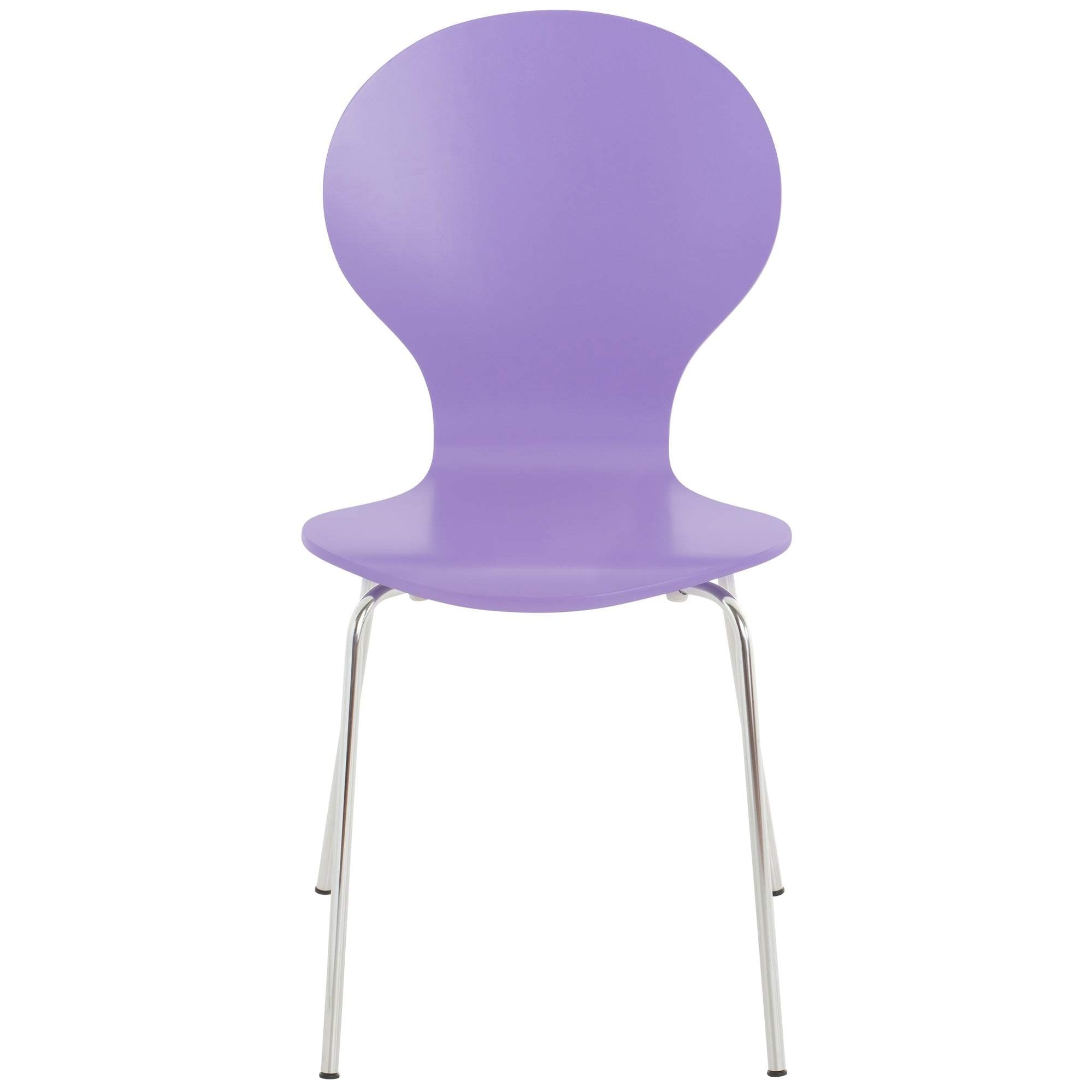 Set di 2 sedie da riunione Diego in lila, impilabili e dal design classico, ideali per ogni occasione.