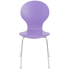 Set di 2 sedie da riunione Diego in lila, impilabili e dal design classico, ideali per ogni occasione.