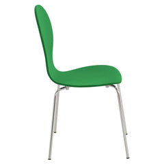 Set di 2 sedie da riunioni Diego in verde, impilabili e dal design classico, ideali per ogni occasione.