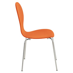 Set di 2 sedie da riunione impilabili Diego in arancione, design classico per ogni occasione e ambiente.
