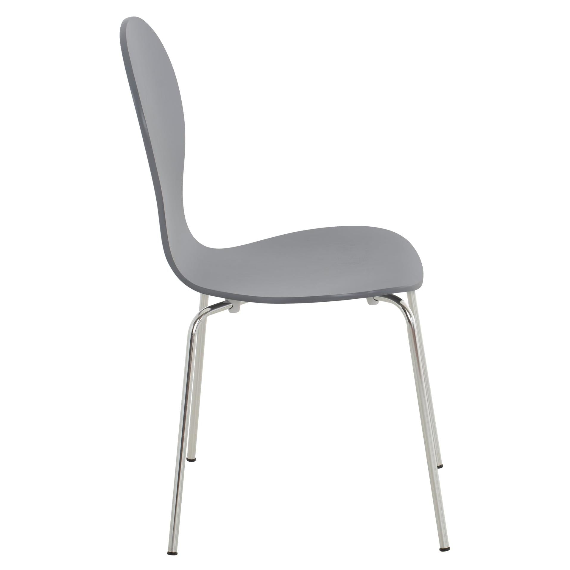 Set di 2 sedie da riunioni impilabili Diego in grigio, design classico ideale per uffici e spazi di lavoro.