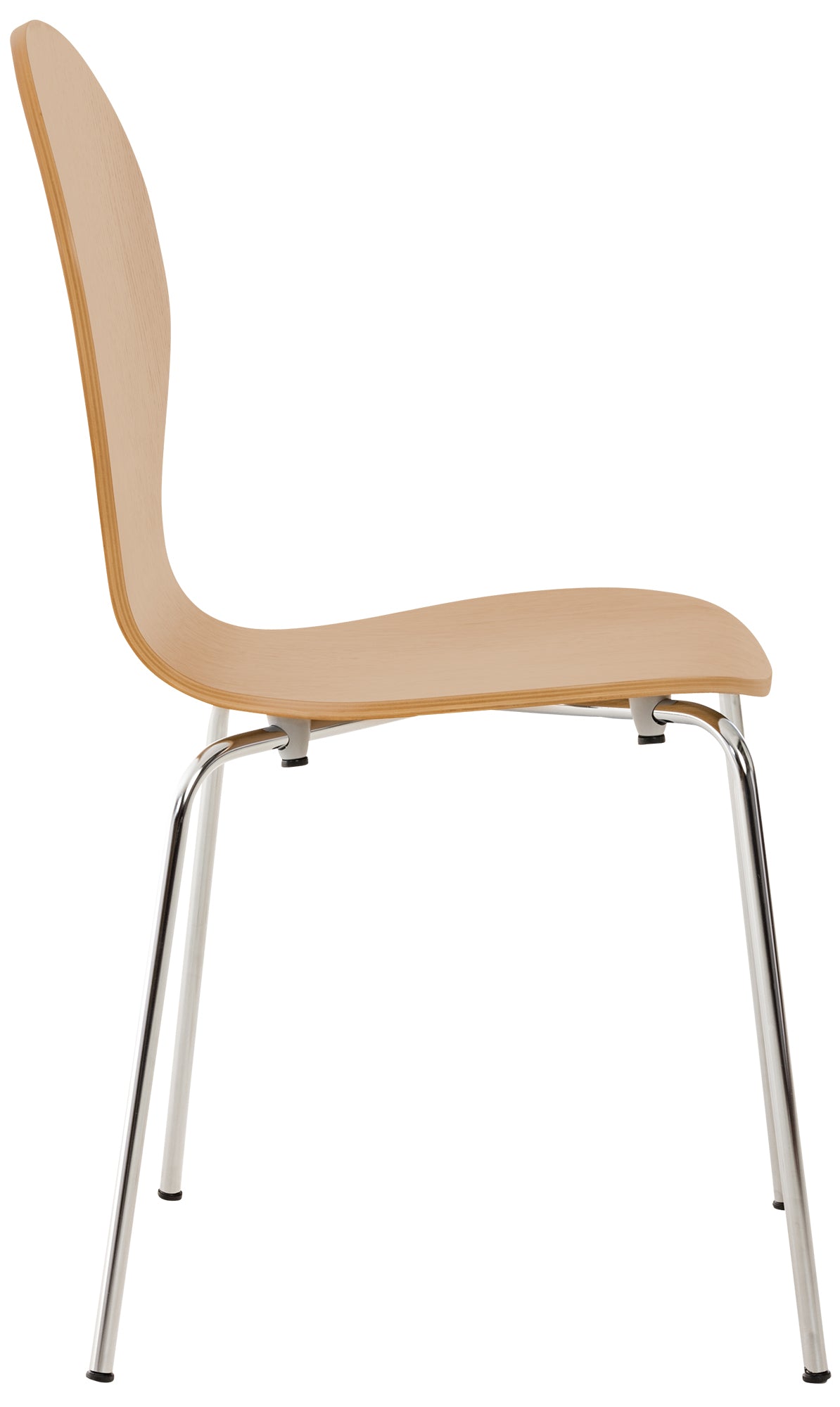Set di 2 sedie da riunione Diego in legno di rovere, design classico e impilabile per spazi versatili.