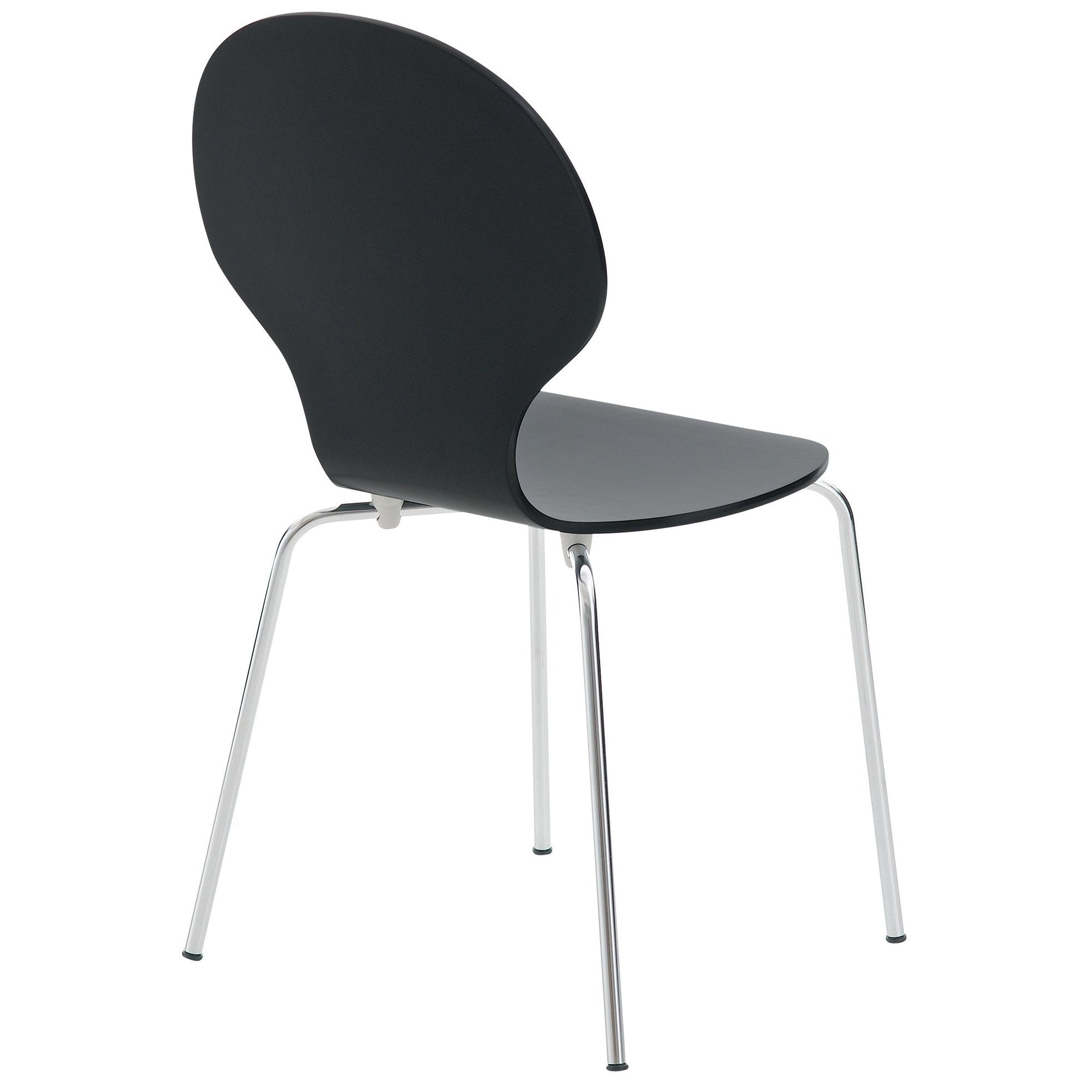Set di 2 sedie da riunione Diego nere, impilabili, dal design classico e versatile, perfette per ogni ambiente lavorativo.