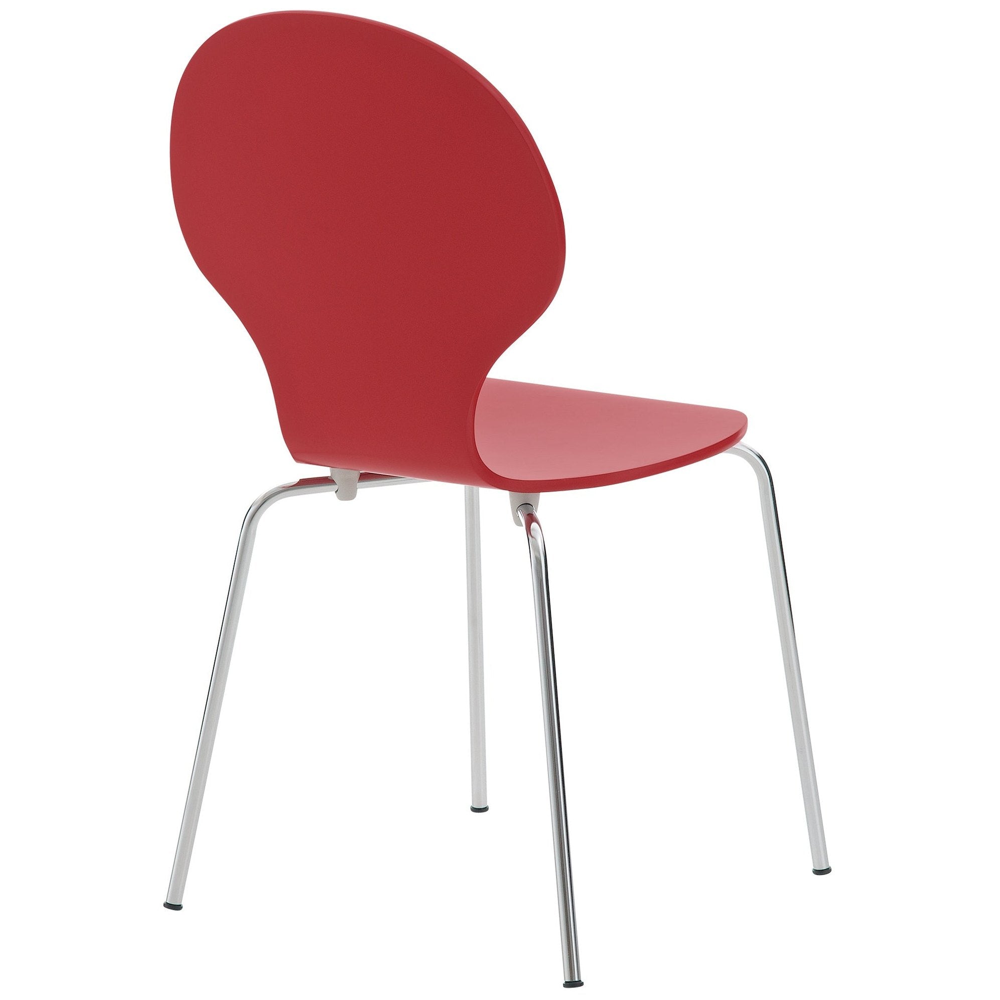 Set di 2 sedie da riunioni Diego in rosso, design classico e impilabile, perfette per uffici e eventi.
