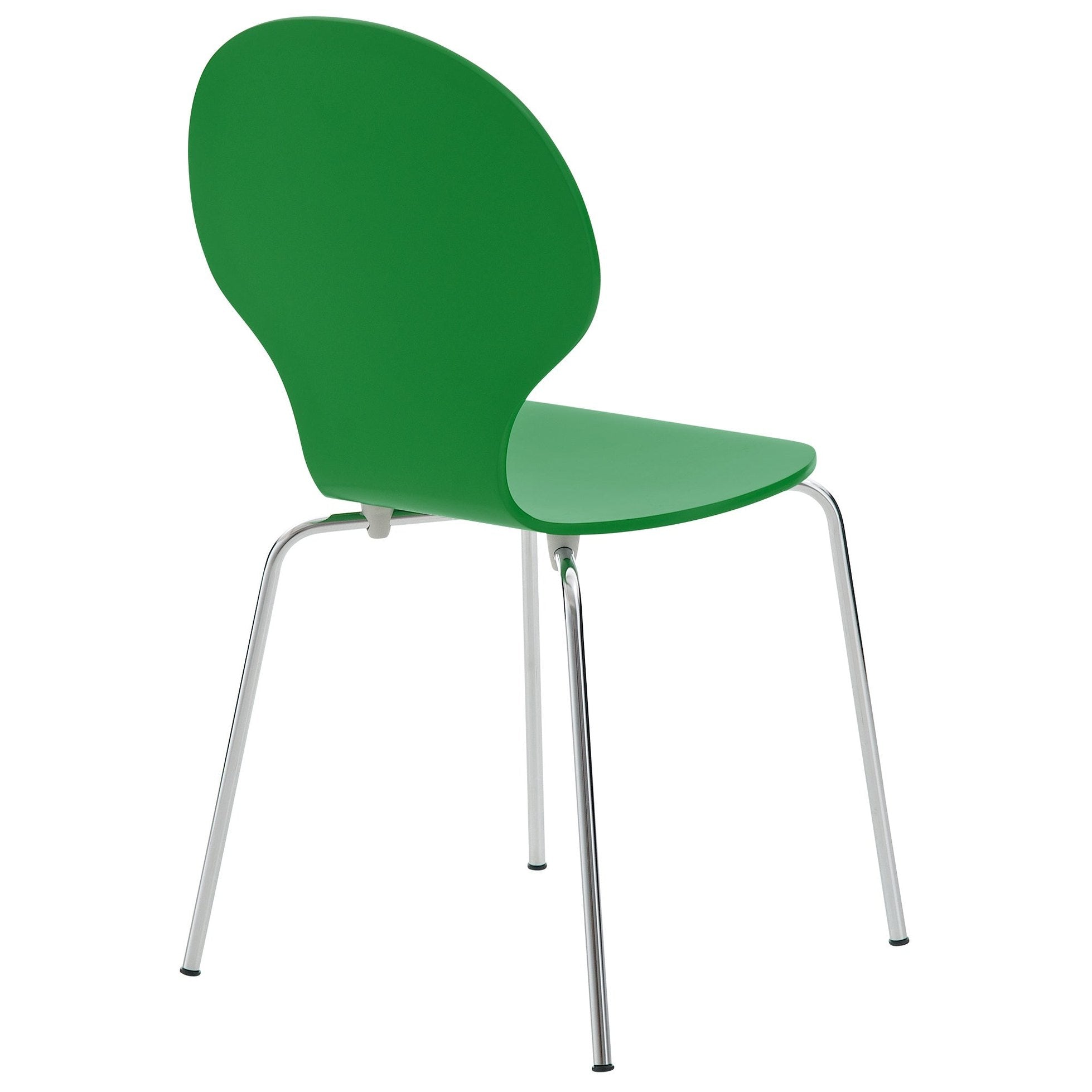 Set di 2 sedie da riunioni Diego in verde, impilabili e dal design classico, ideali per ogni occasione.