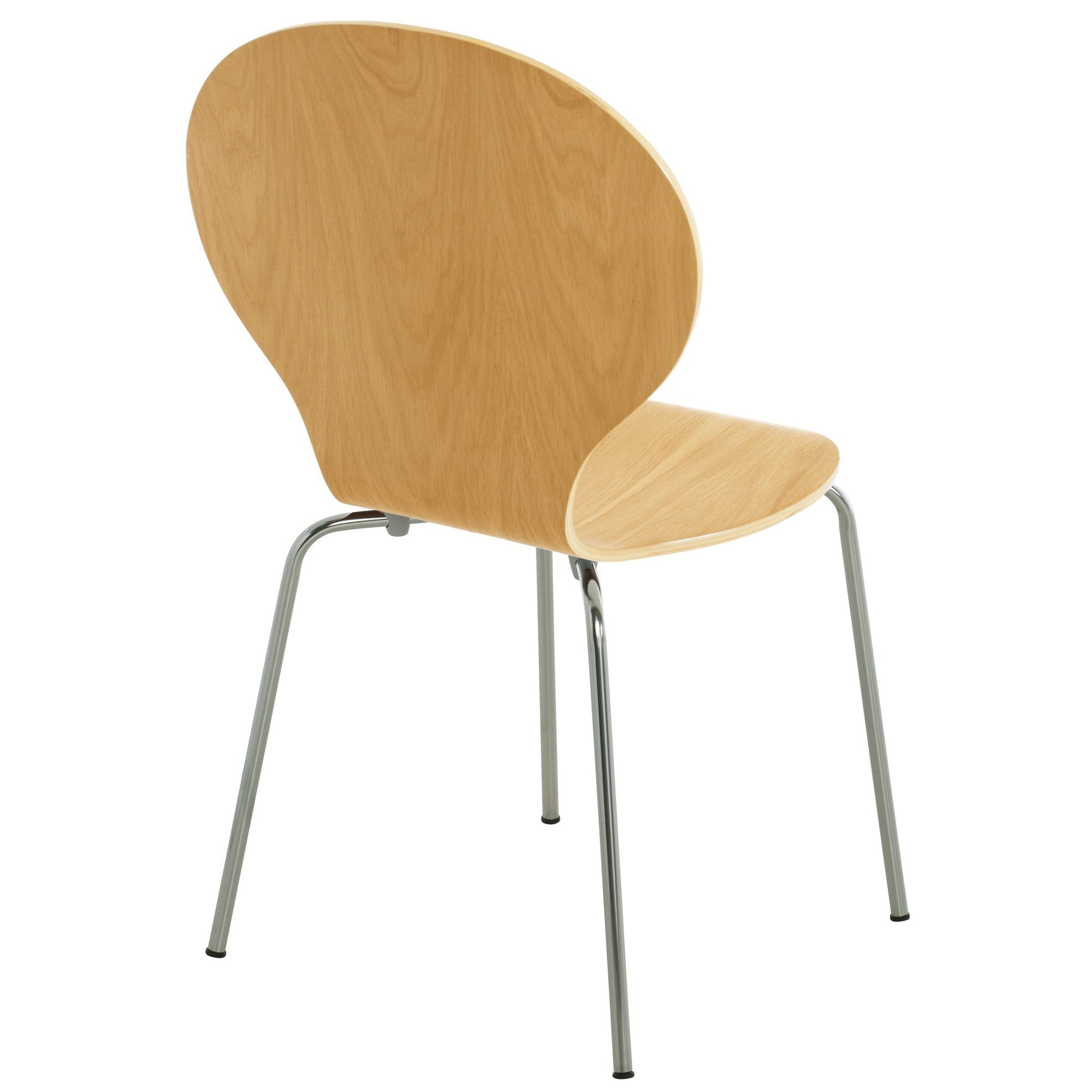 Set di 2 sedie impilabili Diego in legno naturale, ideali per riunioni e spazi comuni, design classico e versatile.