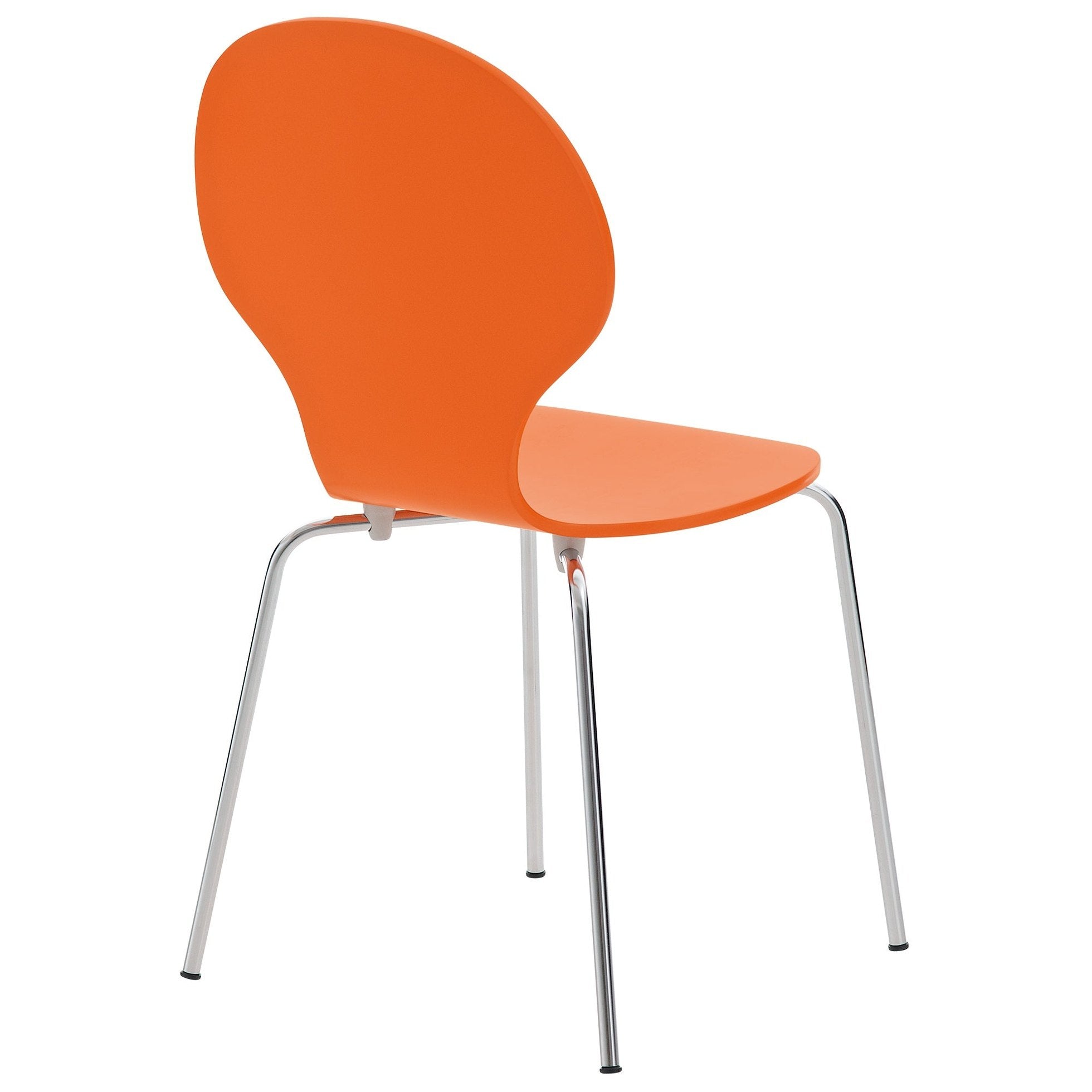 Set di 2 sedie da riunione impilabili Diego in arancione, design classico per ogni occasione e ambiente.