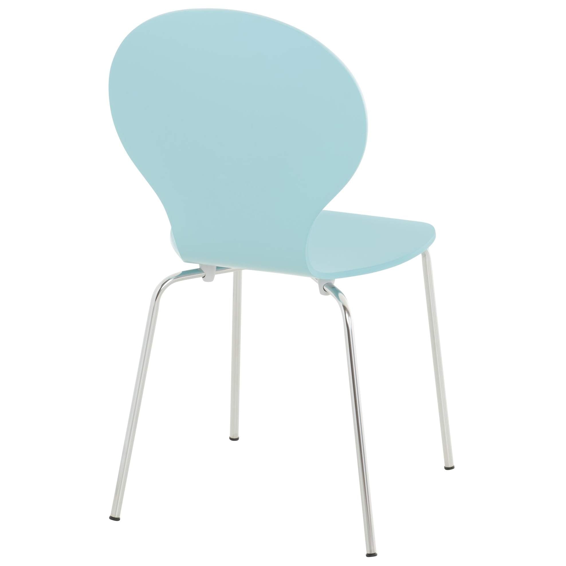 Set di 2 sedie da riunioni impilabili Diego in color hellblau, design classico ideale per ogni ambiente.