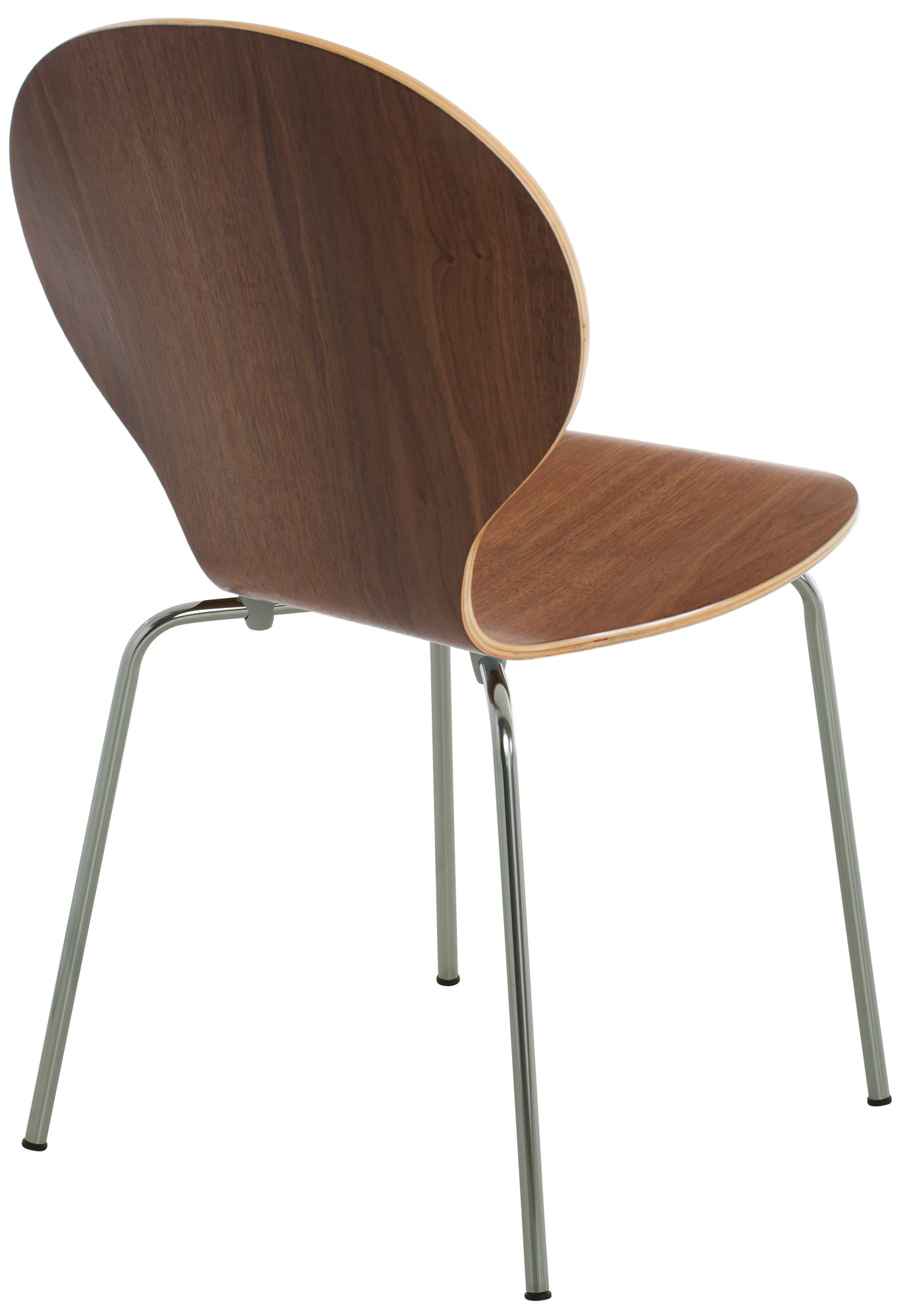 Set di 2 sedie da riunioni Diego in noce, design classico e impilabile, perfette per uffici e spazi di lavoro.
