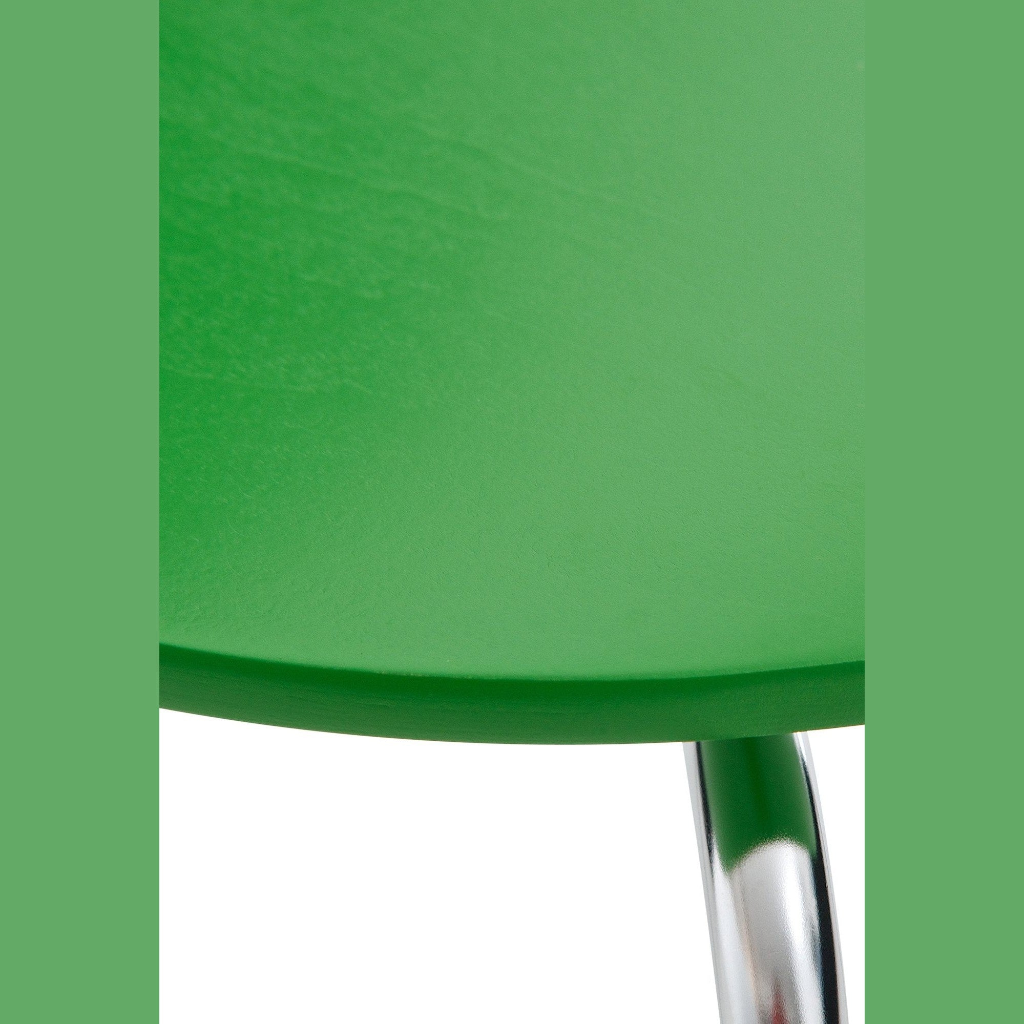 Set di 2 sedie da riunioni Diego in verde, impilabili e dal design classico, ideali per ogni occasione.