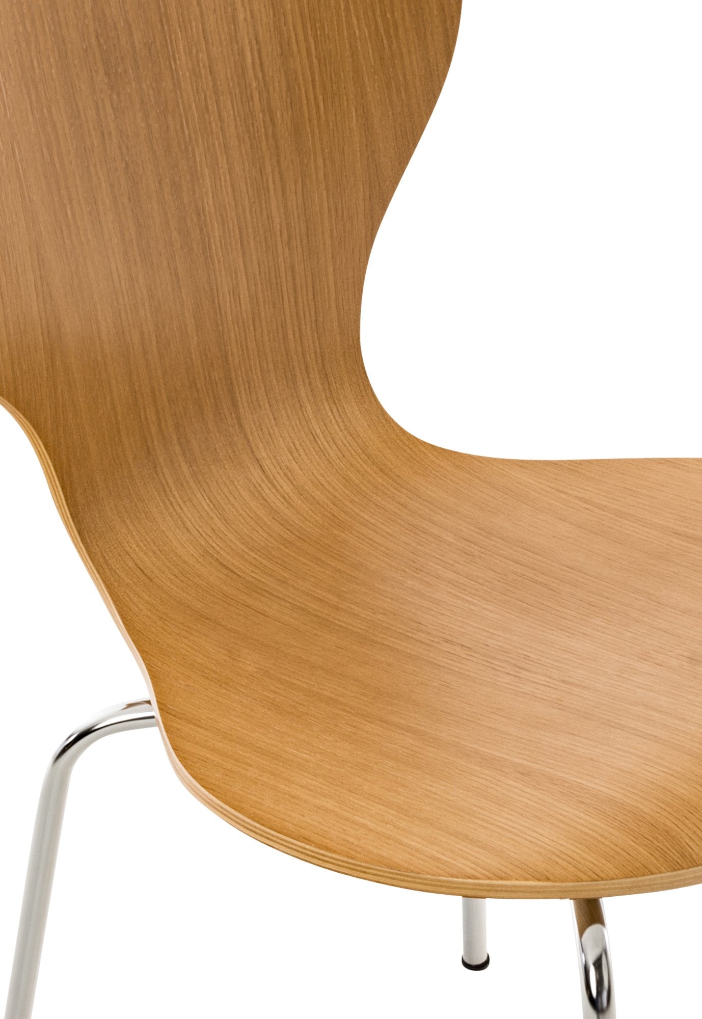 Set di 2 sedie da riunione Diego in legno di rovere, design classico e impilabile per spazi versatili.