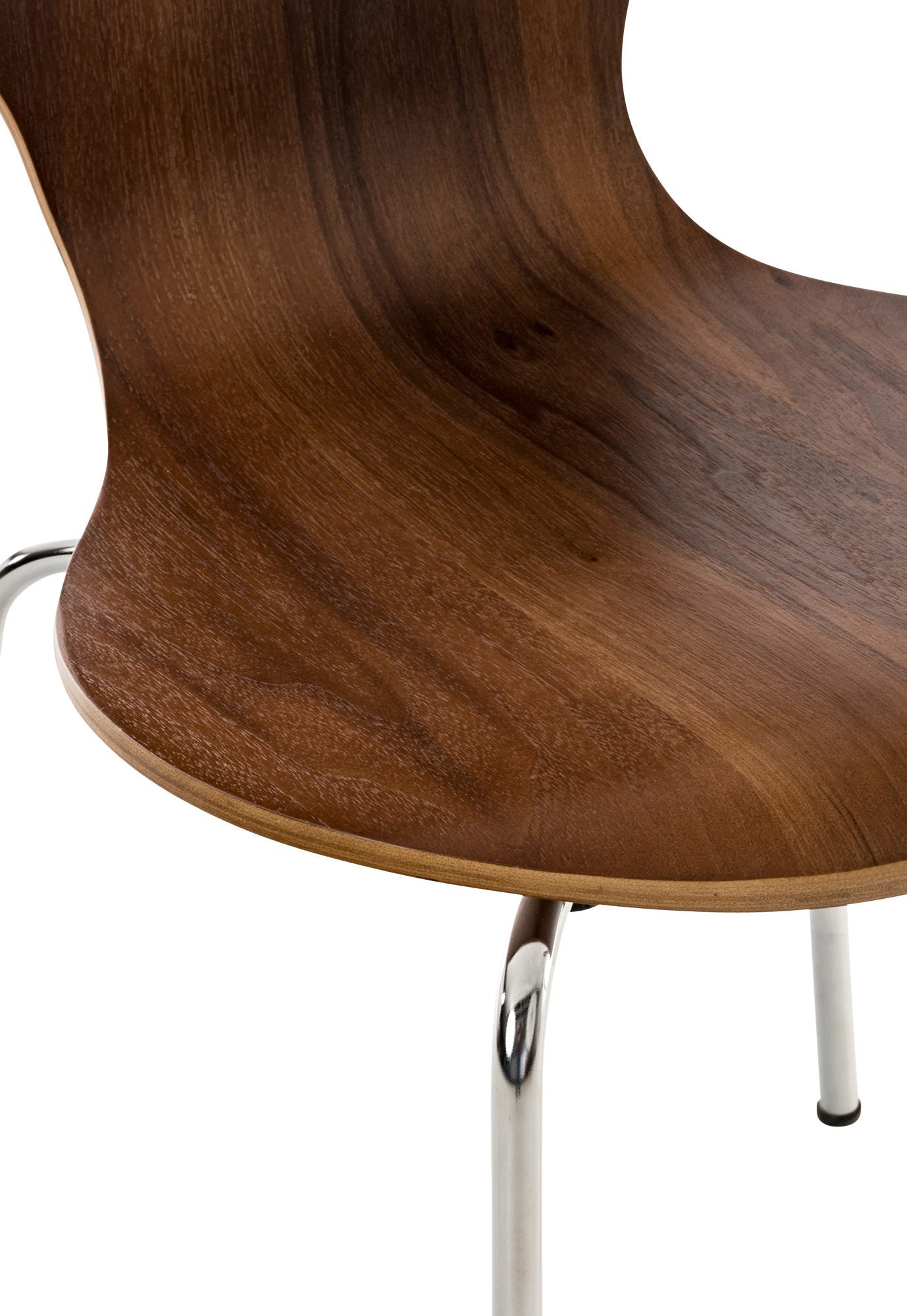 Set di 2 sedie da riunioni Diego in noce, design classico e impilabile, perfette per uffici e spazi di lavoro.