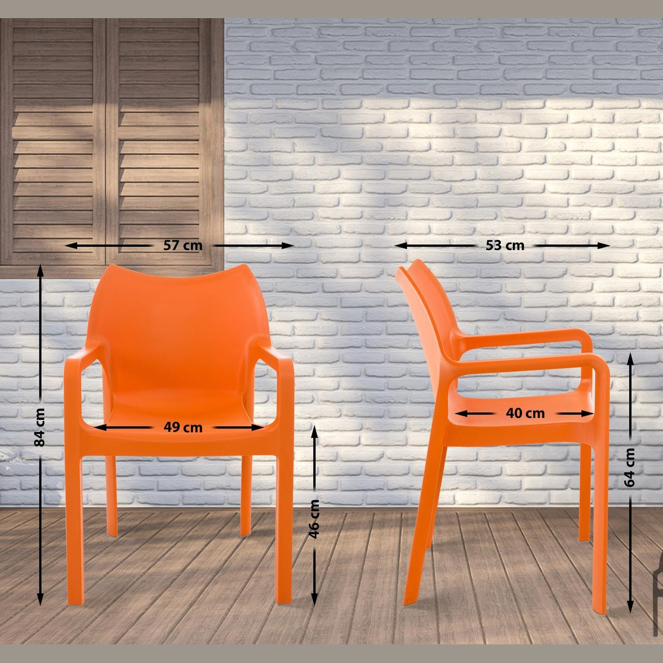 Stuhl DIVA - orange - InfinityMarket