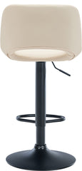 Barhocker Camden Kunstleder schwarz - creme