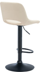 Barhocker Camden Kunstleder schwarz - creme