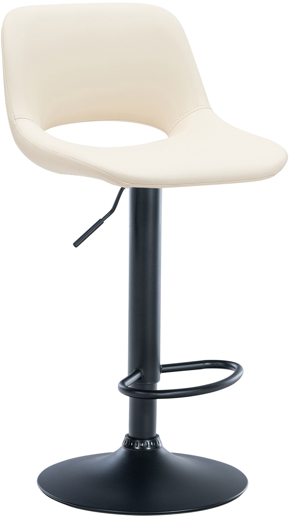 Barhocker Camden Kunstleder schwarz - creme