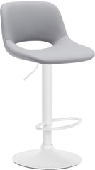 Barhocker Camden Kunstleder wei� - grau
