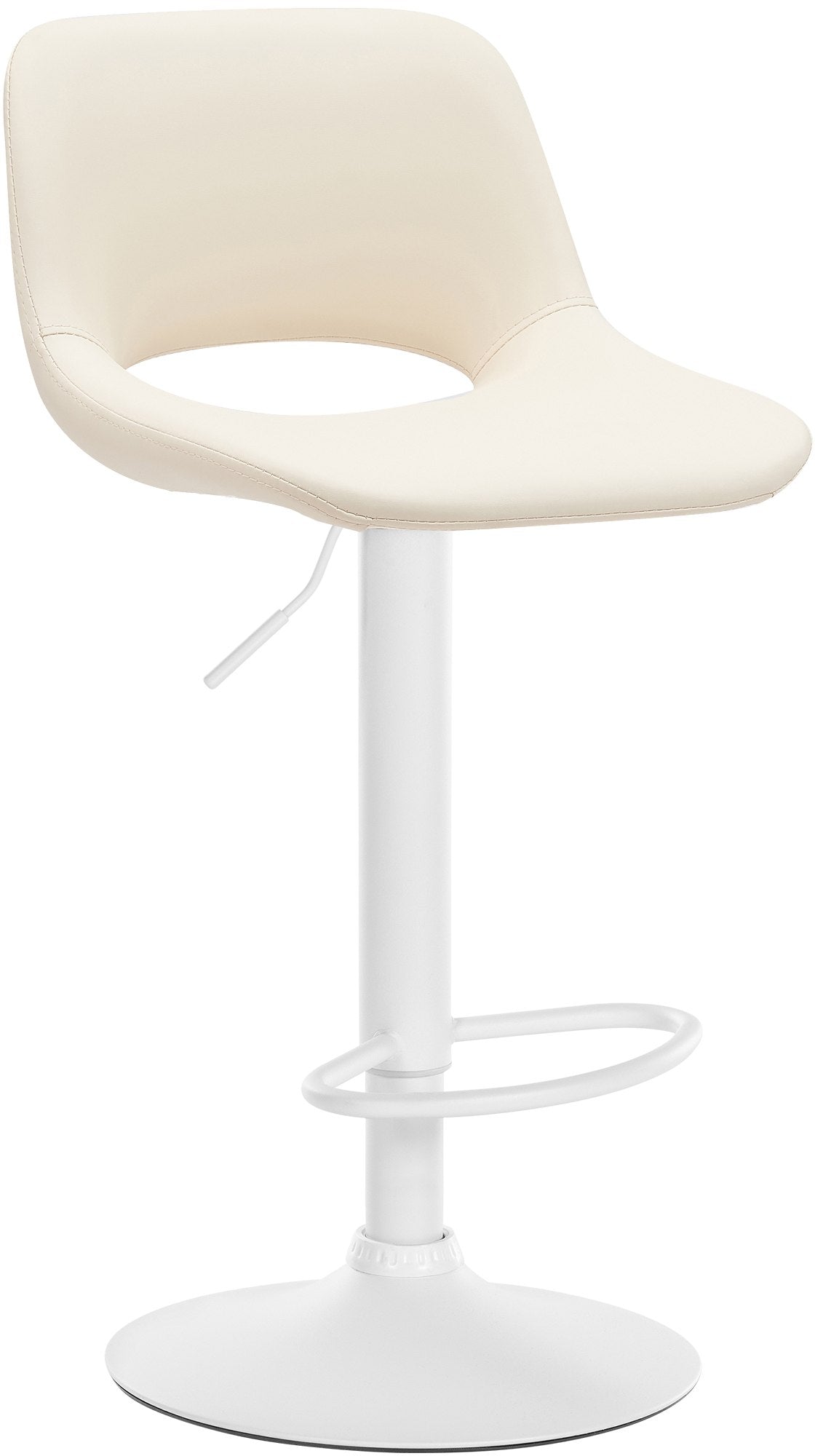 Barhocker Camden Kunstleder wei� - creme