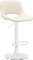 Barhocker Camden Kunstleder wei� - creme