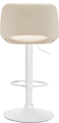 Barhocker Camden Kunstleder wei� - creme