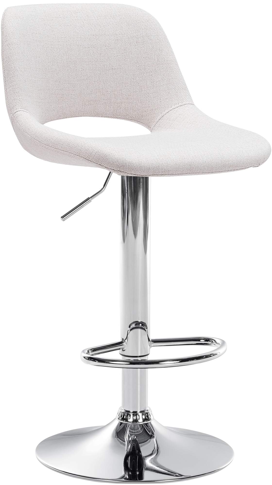 Barhocker Camden Stoff chrom - creme