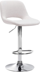 Barhocker Camden Stoff chrom - creme