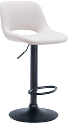 Barhocker Camden Stoff schwarz - creme