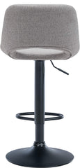 Barhocker Camden Stoff schwarz - hellgrau