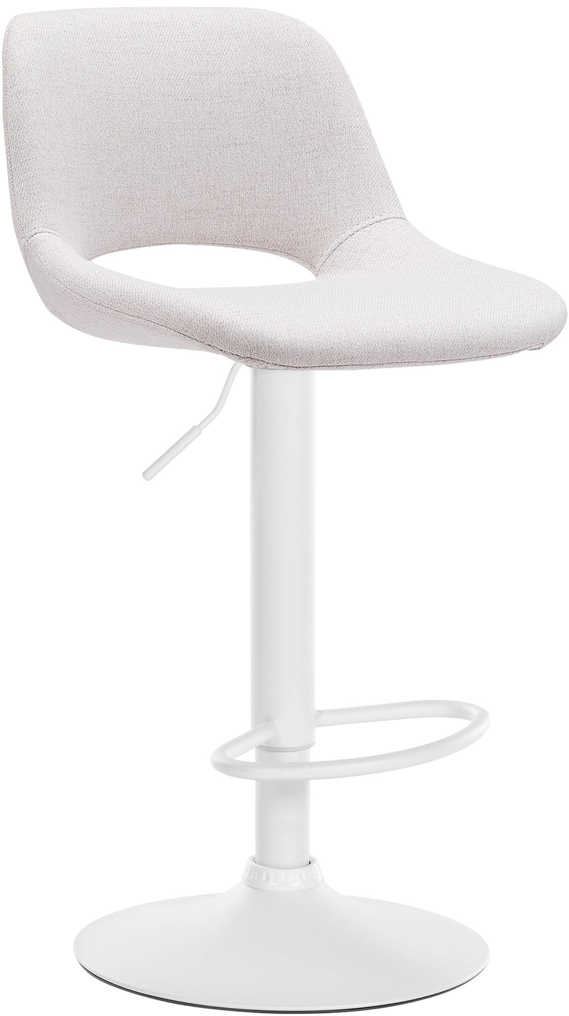 Barhocker Camden Stoff wei� - creme