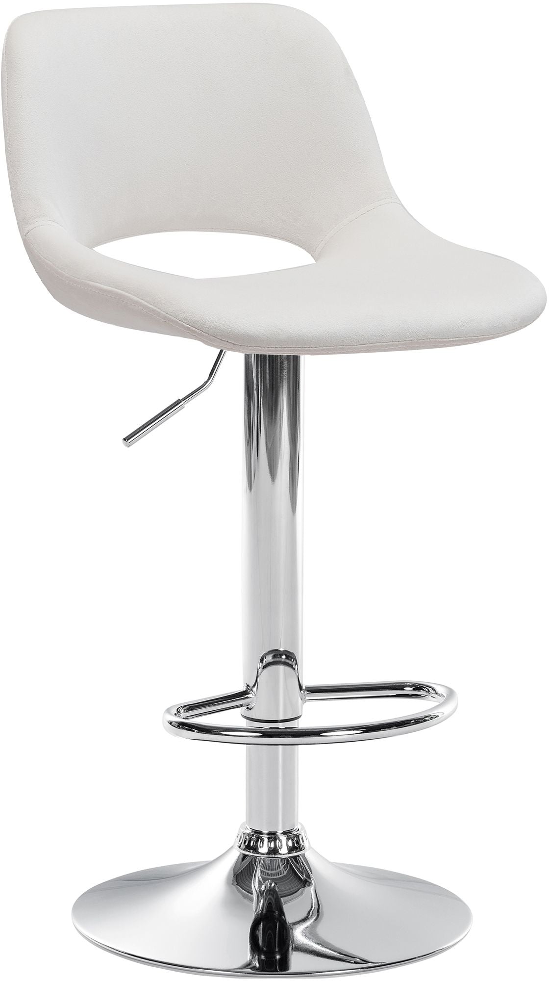 Barhocker Camden Samt chrom - creme