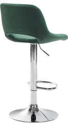 Barhocker Camden Samt chrom - gr�n