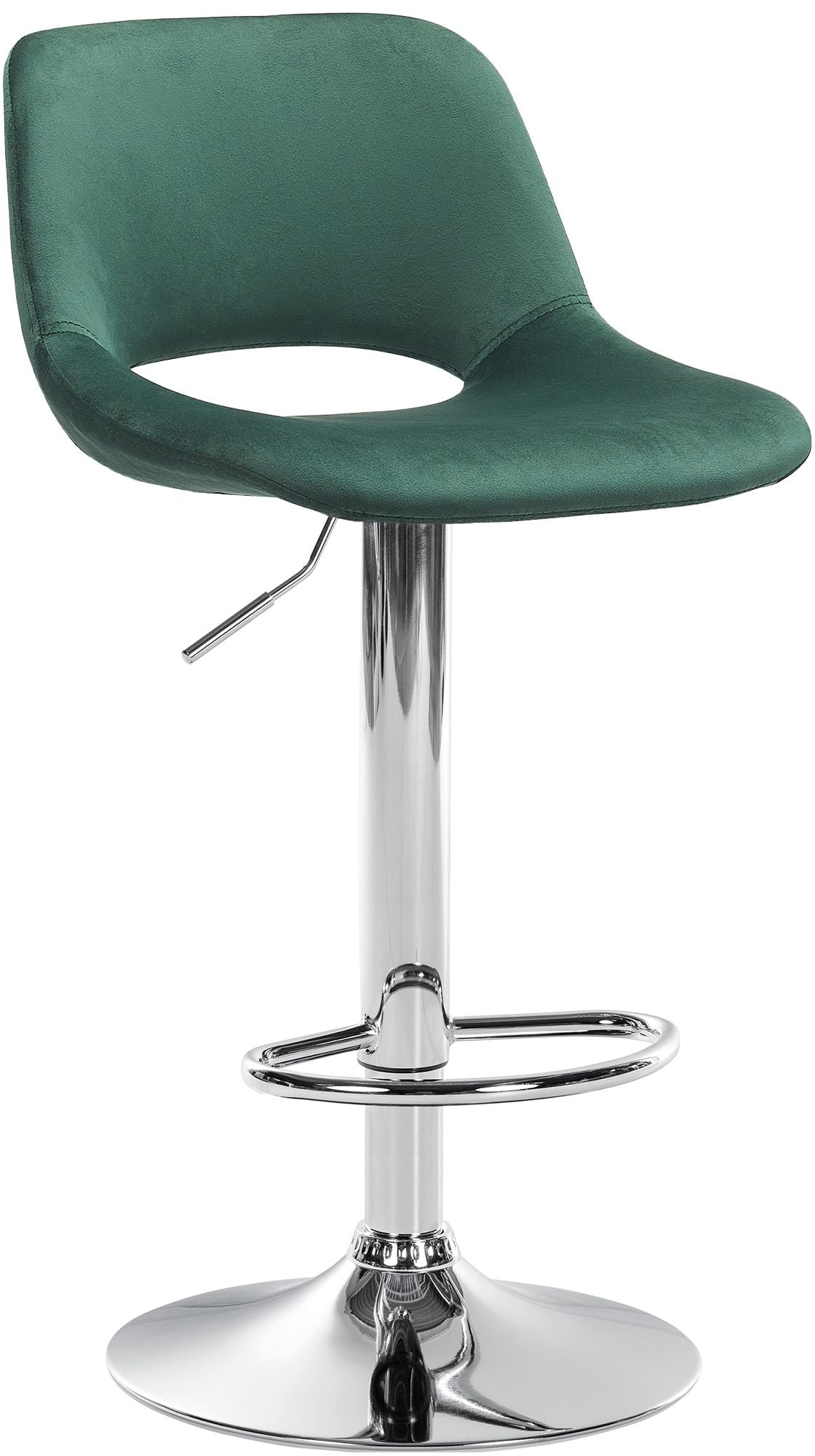 Barhocker Camden Samt chrom - gr�n