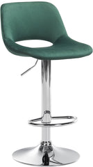 Barhocker Camden Samt chrom - gr�n