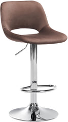 Barhocker Camden Samt chrom - braun
