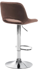 Barhocker Camden Samt chrom - braun