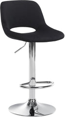 Barhocker Camden Samt chrom - schwarz