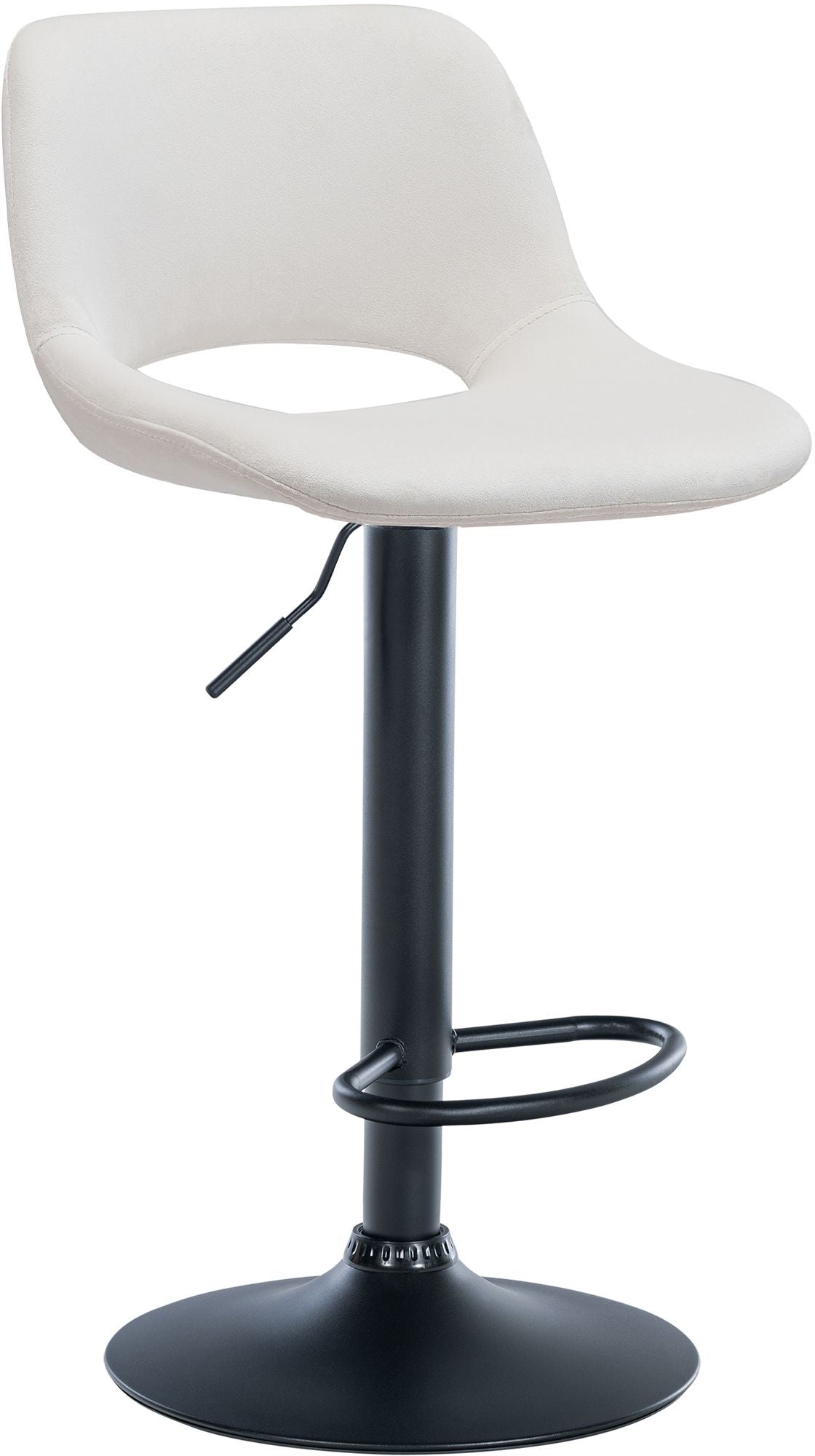 Barhocker Camden Samt schwarz - creme