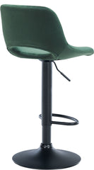 Barhocker Camden Samt schwarz - gr�n