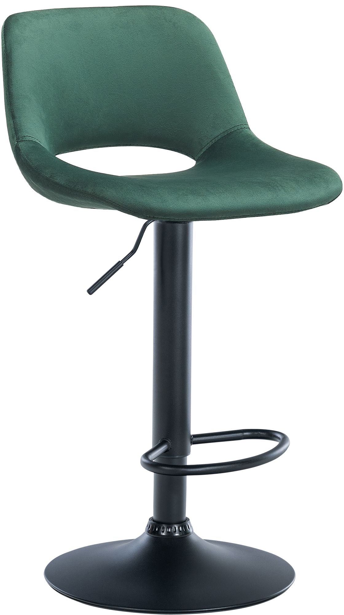 Barhocker Camden Samt schwarz - gr�n