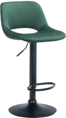 Barhocker Camden Samt schwarz - gr�n