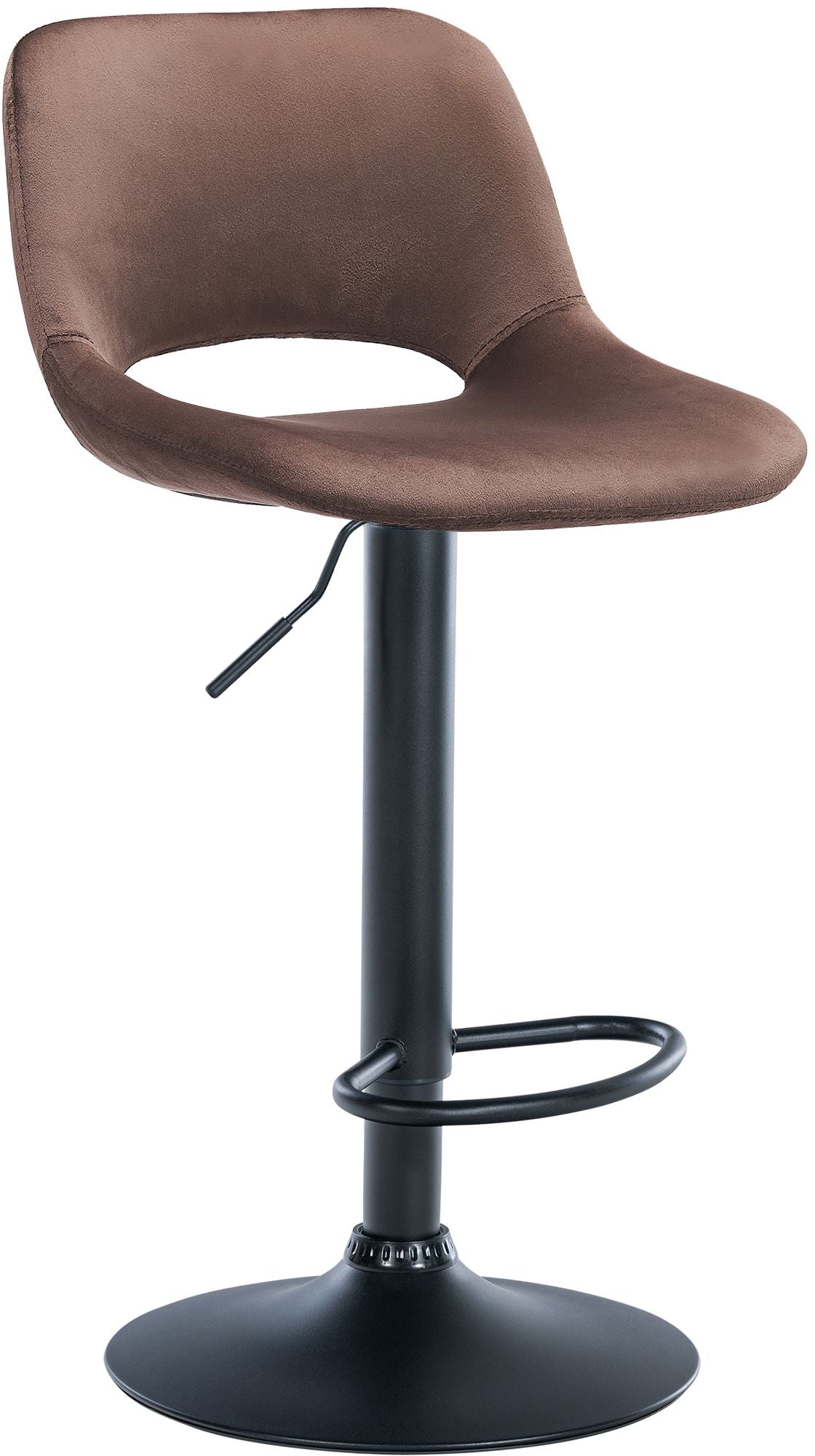 Barhocker Camden Samt schwarz - braun