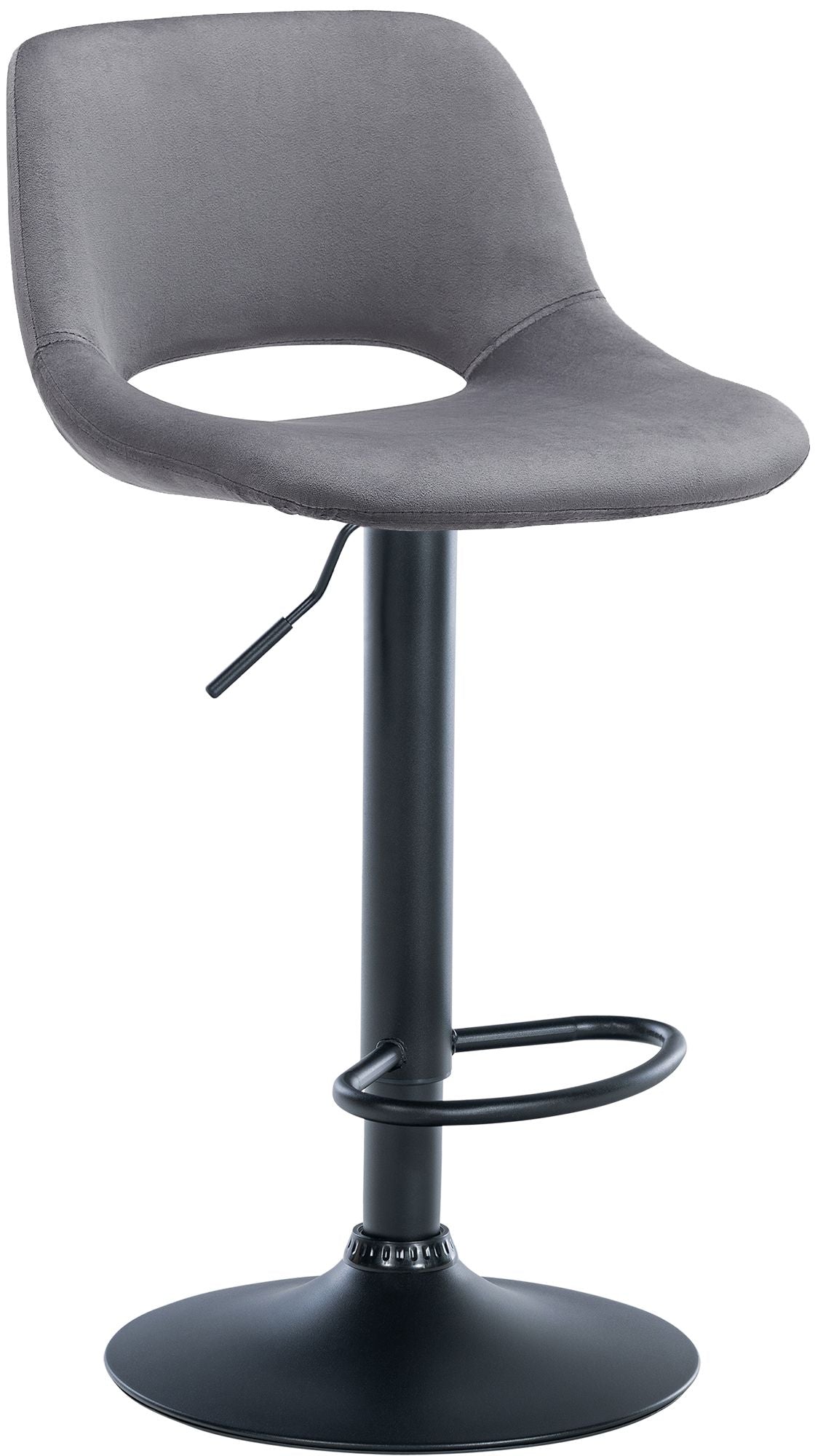 Barhocker Camden Samt schwarz - dunkelgrau