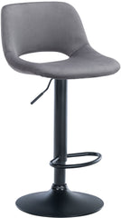 Barhocker Camden Samt schwarz - dunkelgrau