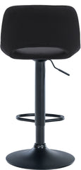 Barhocker Camden Samt schwarz - schwarz