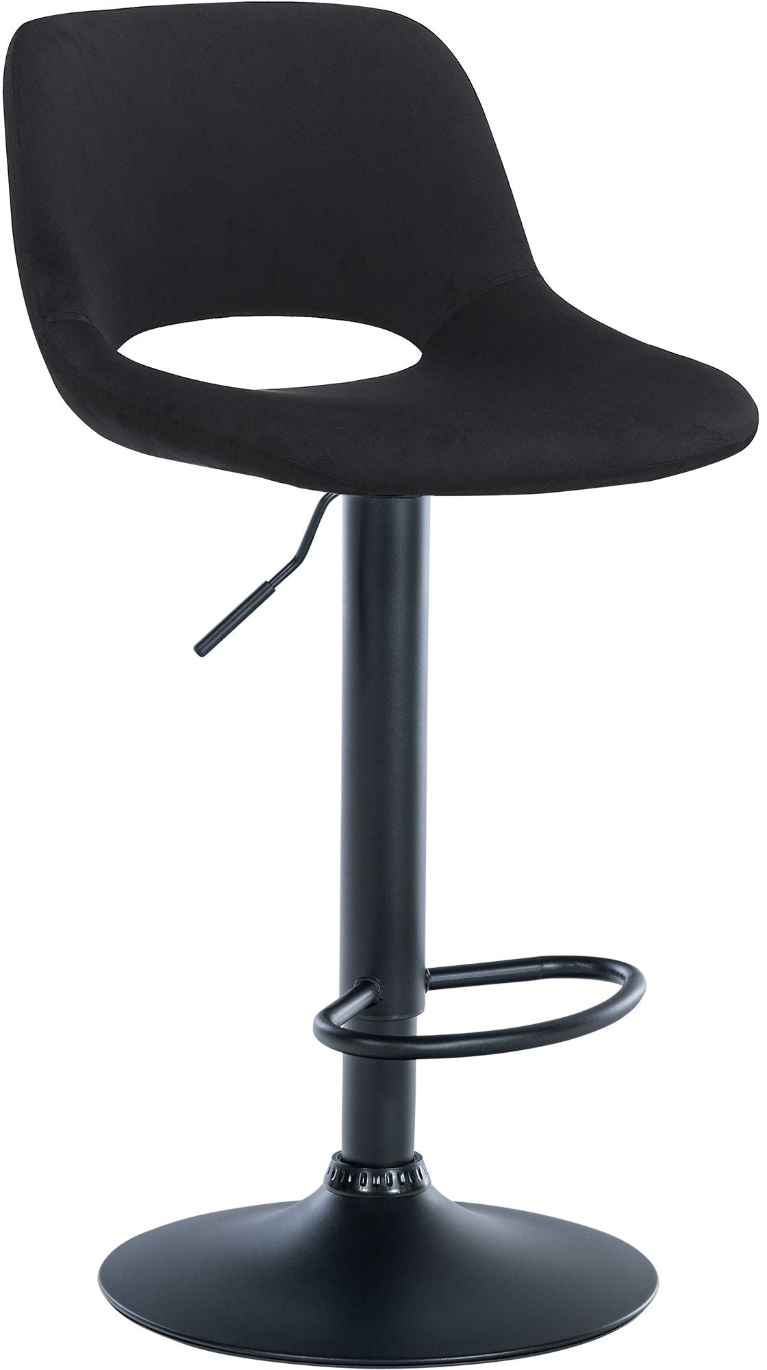 Barhocker Camden Samt schwarz - schwarz