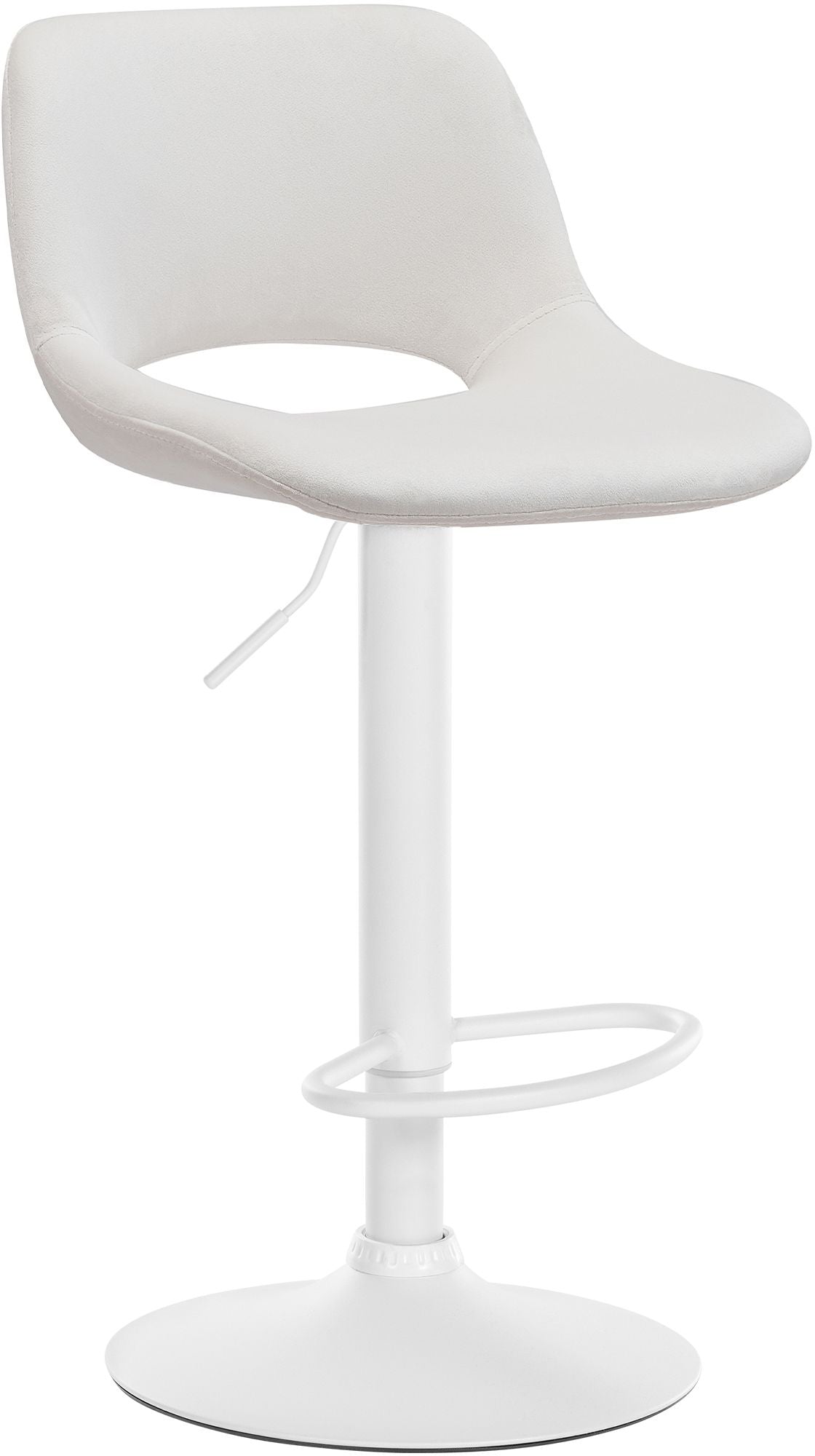 Barhocker Camden Samt wei� - creme