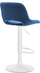 Barhocker Camden Samt wei� - blau